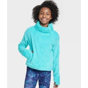 All in Motion High Pile 1/4 zip Fleece Pullover Blue Size S (6/6X)